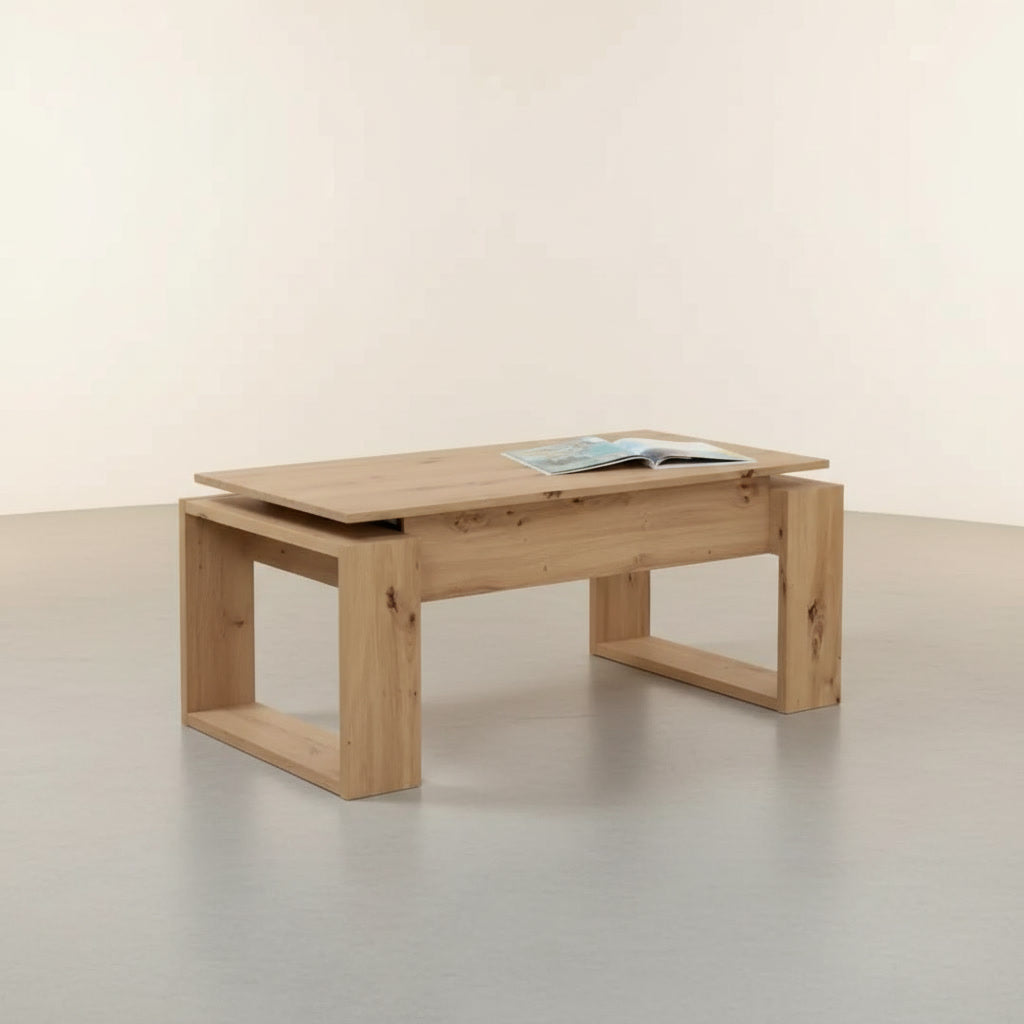 Table basse relevable rectangulaire 105 x 55 x 45 cm