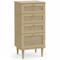 Commode compacte 4 tiroirs finition chêne 50,4 x 41,4 x 108,8 cm