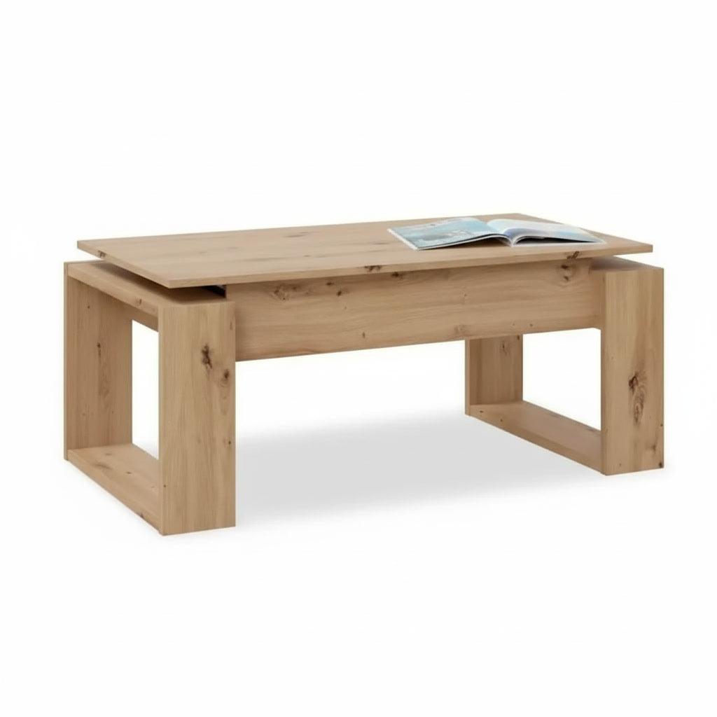 Table basse relevable rectangulaire 105 x 55 x 45 cm