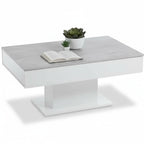 Table basse rectangulaire avec plateau coulissant 100 x 65 x 46,1 cm