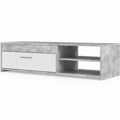 Meuble TV blanc et gris clair 120 x 42,1 x 31,8 cm