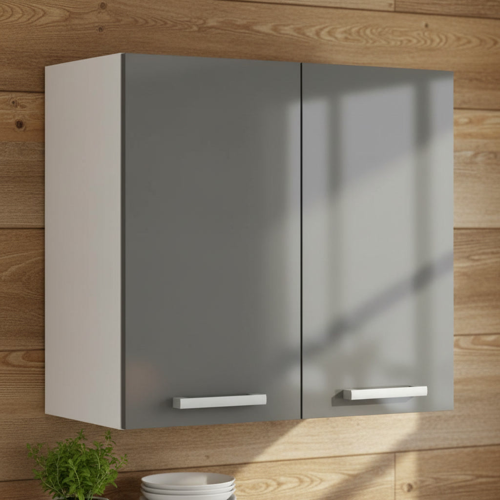 Meuble de cuisine haut gris – 2 portes