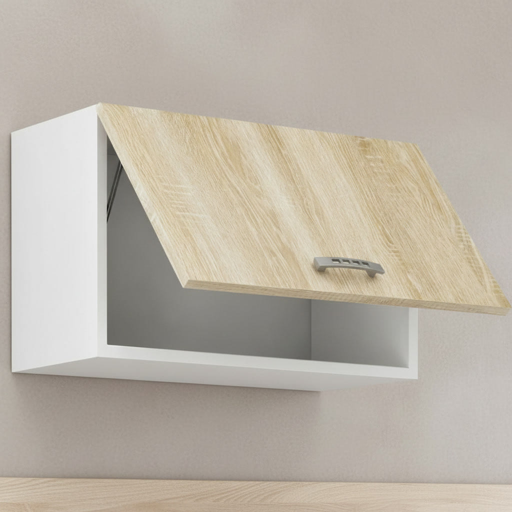 Meuble de cuisine avec hotte intégrée finition chêne 60 x 31 x 71,5 cm