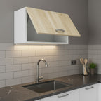 Meuble de cuisine avec hotte intégrée finition chêne 60 x 31 x 71,5 cm