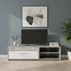 Meuble TV blanc et gris clair 120 x 42,1 x 31,8 cm