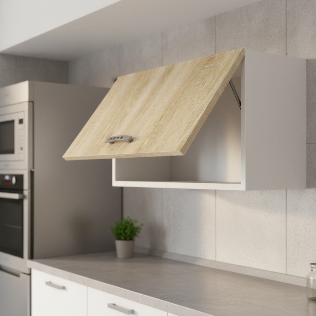 Meuble de cuisine avec hotte intégrée finition chêne 60 x 31 x 71,5 cm