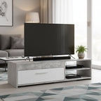Meuble TV blanc et gris clair 120 x 42,1 x 31,8 cm