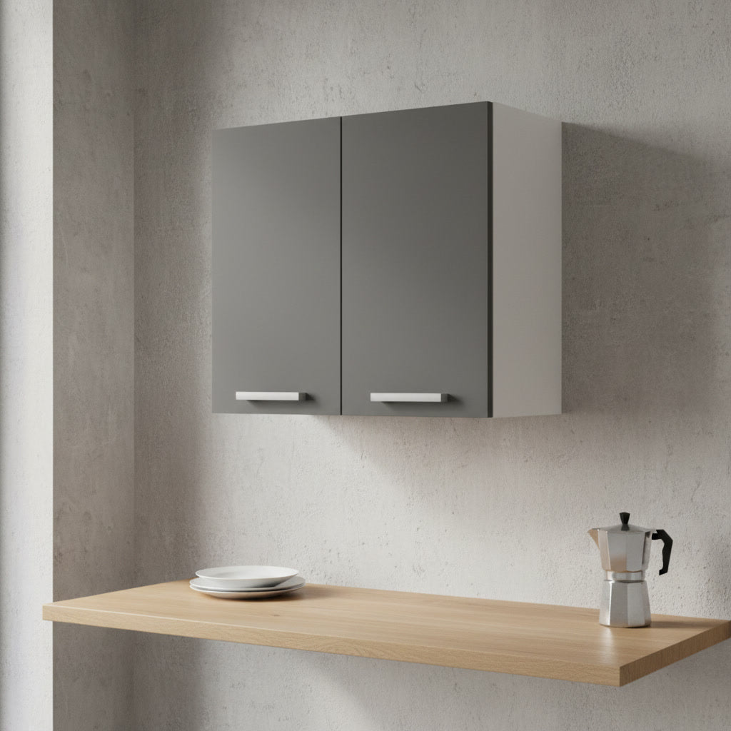 Meuble de cuisine haut gris – 2 portes