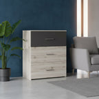 Commode compacte 3 tiroirs en bois 75,2 x 41,3 x 89,7 cm