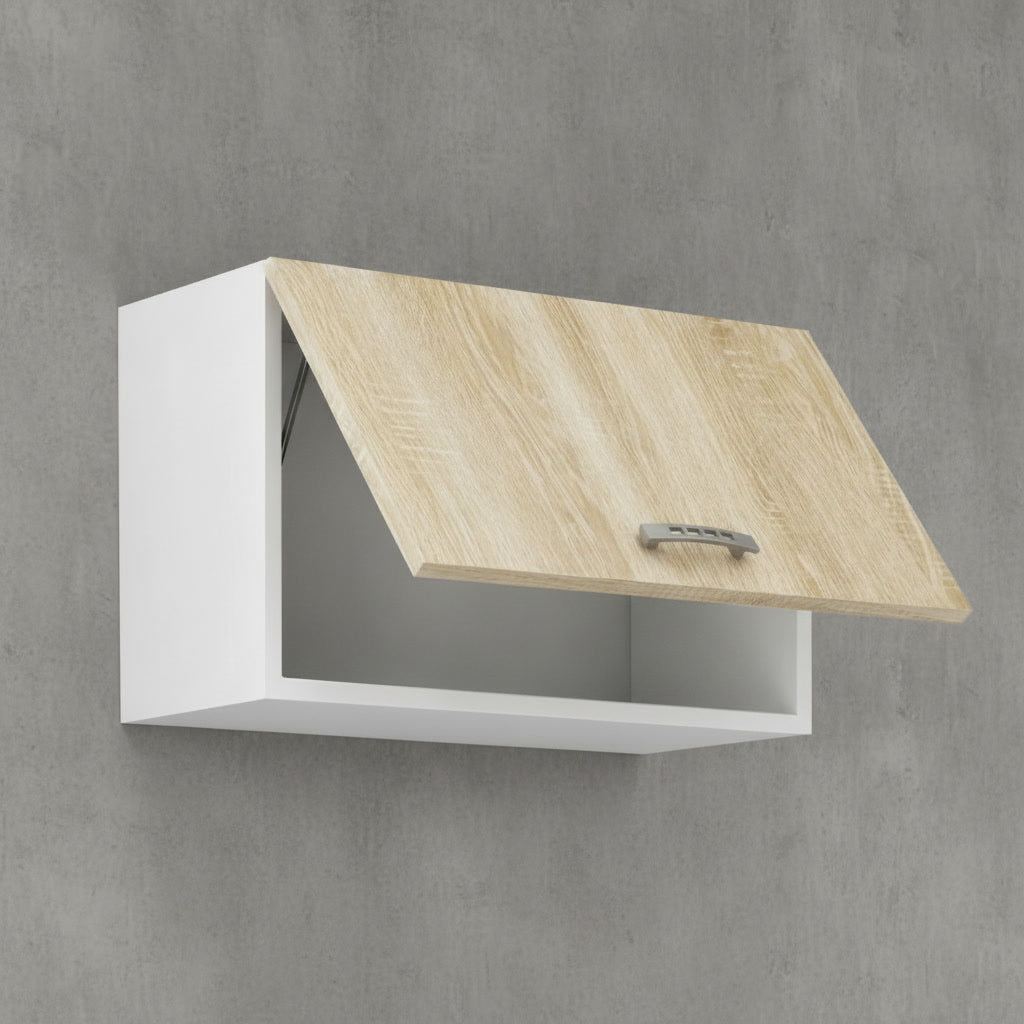 Meuble de cuisine avec hotte intégrée finition chêne 60 x 31 x 71,5 cm